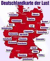 Witzige-Bilder Deutschlandkarte der Lust Sexistische Staedtenamen