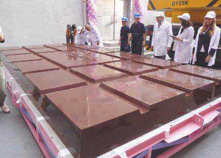Rekord - die größte Schokolade der Welt - record the biggest chocolate in the world - world's largest bar of chocolate