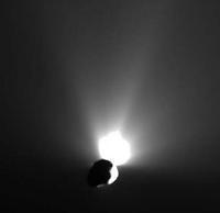 Astronomie Weltall Asteroid vor Sonne