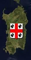Sardinien Strand Meer Satellit Flagge